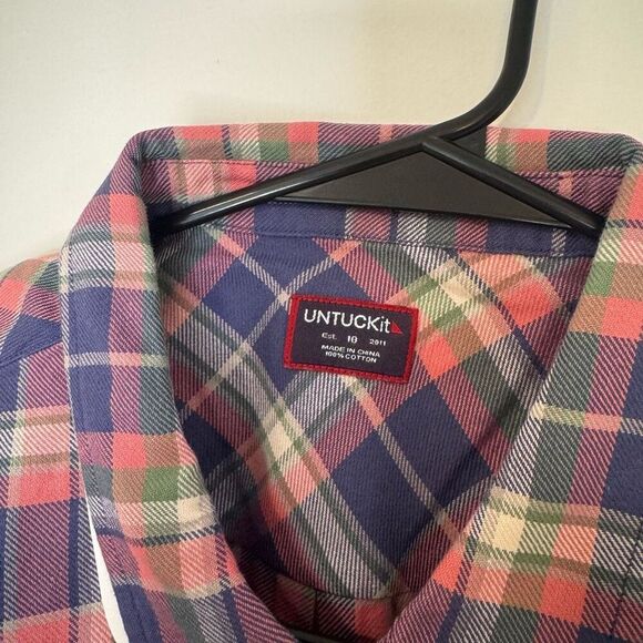 $130 Untuckit women’s blue plaid brand new size 18 m7 - Picture 4 of 5